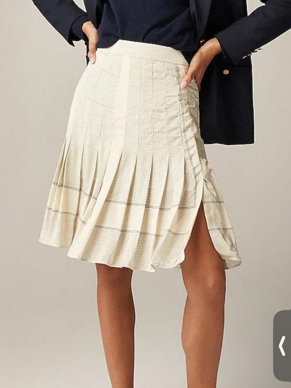 NWT J Crew Pleated Scarf Print Skirt